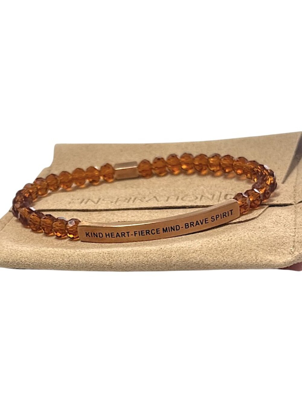 The Inspiration Co Bracelet “Kind Heart, Fierce Mind, Brave Spirit” (7") / NIB